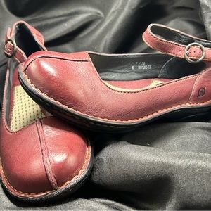 Born Burgundy Leather Mary Jane